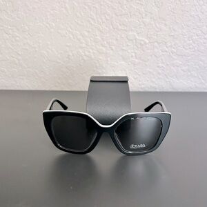 Brand New! Prada black and white sunglasses! SPR-24X-F. Size 54-18-150